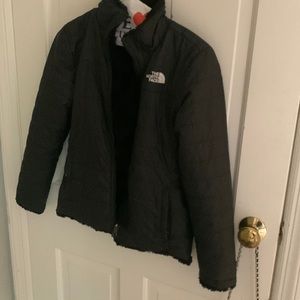 Black north face reversible jacket
